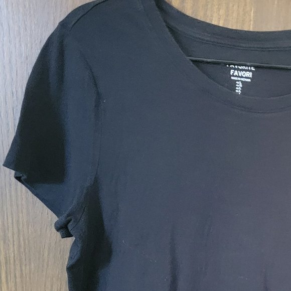 GAP Black Scoop Neck Favorite Tee Size Large - Picture 6 of 11